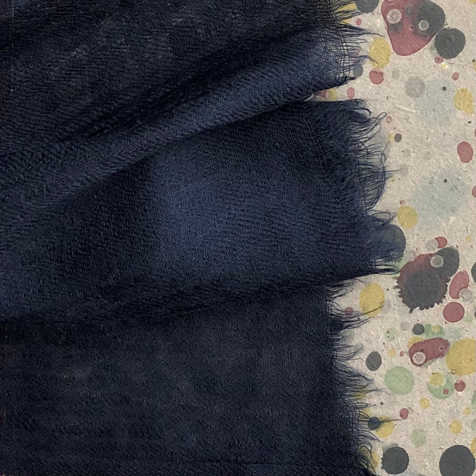 Scarf Sheer Wool Dark Indigo