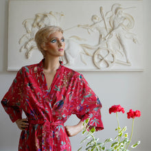 Load image into Gallery viewer, Kimono Floradora Bird Red