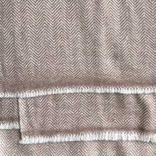 Load image into Gallery viewer, Scarf Soft Herringbone Wool Nougat