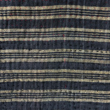 Load image into Gallery viewer, Vintage Kantha Pouch - Charcoal Stripe