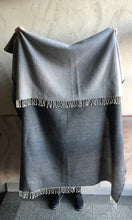 Load image into Gallery viewer, Throw Ooty Reversible Wool Charcoal/Grey