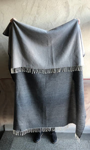Throw Ooty Reversible Wool Charcoal/Grey