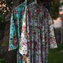 Load image into Gallery viewer, Kimono Floradora Rose Turquoise