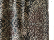 Load image into Gallery viewer, Shawl XL Paisley Brown Wool Jacquard 100x200 cm