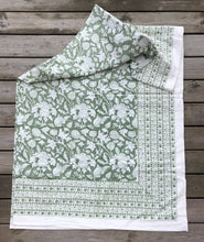 Load image into Gallery viewer, Tablecloth Block Print - Cardo Sage Green 165x270 cm