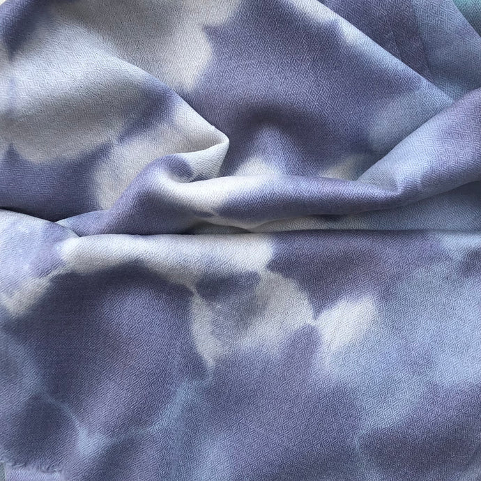 Scarf Aurora Tie-Dye Lavender Blue Wool