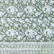 Load image into Gallery viewer, Tablecloth Block Print - Cardo Sage Green 145x220 cm