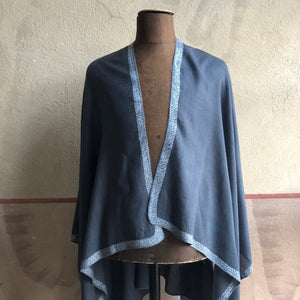Shawl Poncho Fine Wool Dove