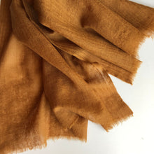 Load image into Gallery viewer, Scarf Sheer Wool Dark Saffron