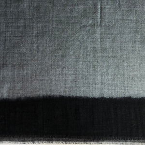 Scarf Dip Dye Border Grey/Black