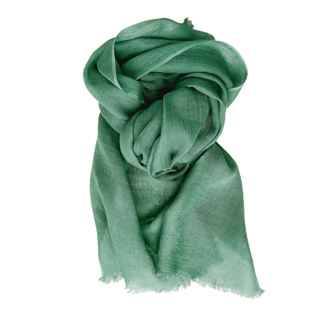 Scarf Washed Linen Jade Green