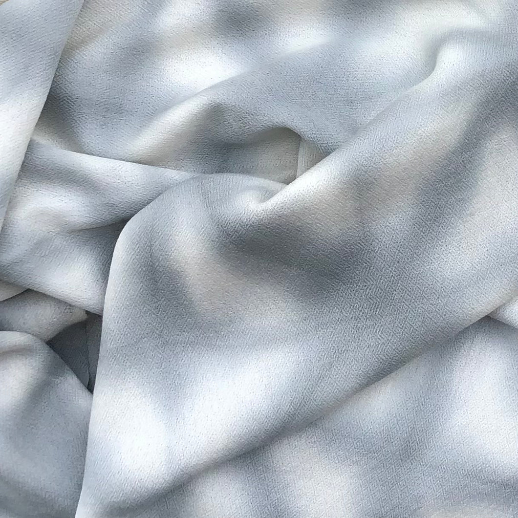 Scarf Aurora Tie-Dye Ice Grey Wool