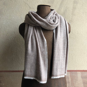 Scarf Soft Herringbone Wool Nougat