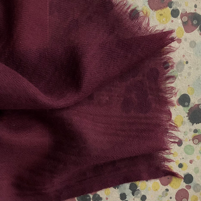 Scarf Sheer Wool Wine Red