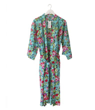 Load image into Gallery viewer, Kimono Floradora Rose Turquoise