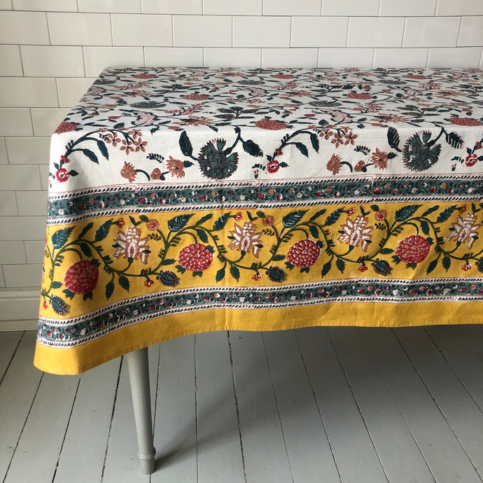 Tablecloth Block Print - Provence 145x220 cm