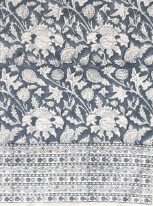 Tablecloth Block Print - Cardo China Blue 145x145 cm