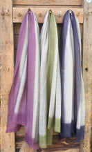 Load image into Gallery viewer, Scarf Dip Dye Border Linen/Dusty Pink
