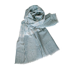 Load image into Gallery viewer, Scarf Medallion Blue Organic Cotton