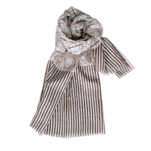 Load image into Gallery viewer, Scarf Medallion Mauve Organic Cotton