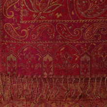 Load image into Gallery viewer, Scarf Paisley Red Wool Jacquard 70x200 cm