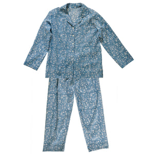 Pyjama Set Block Print Sisodia China Blue