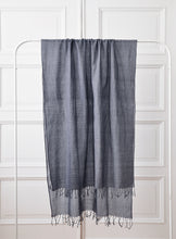 Load image into Gallery viewer, Shawl Shaker Check &amp; Stripe Grey