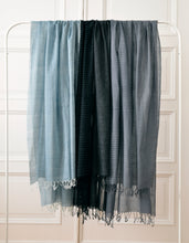 Load image into Gallery viewer, Shawl Shaker Check &amp; Stripe Grey