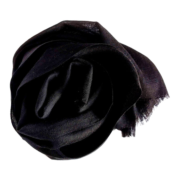 Scarf Sheer Wool Black