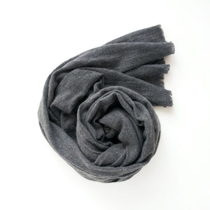 Shawl XL Soft Wool Grey